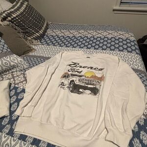 Ford Bronco White Crewneck Sweater